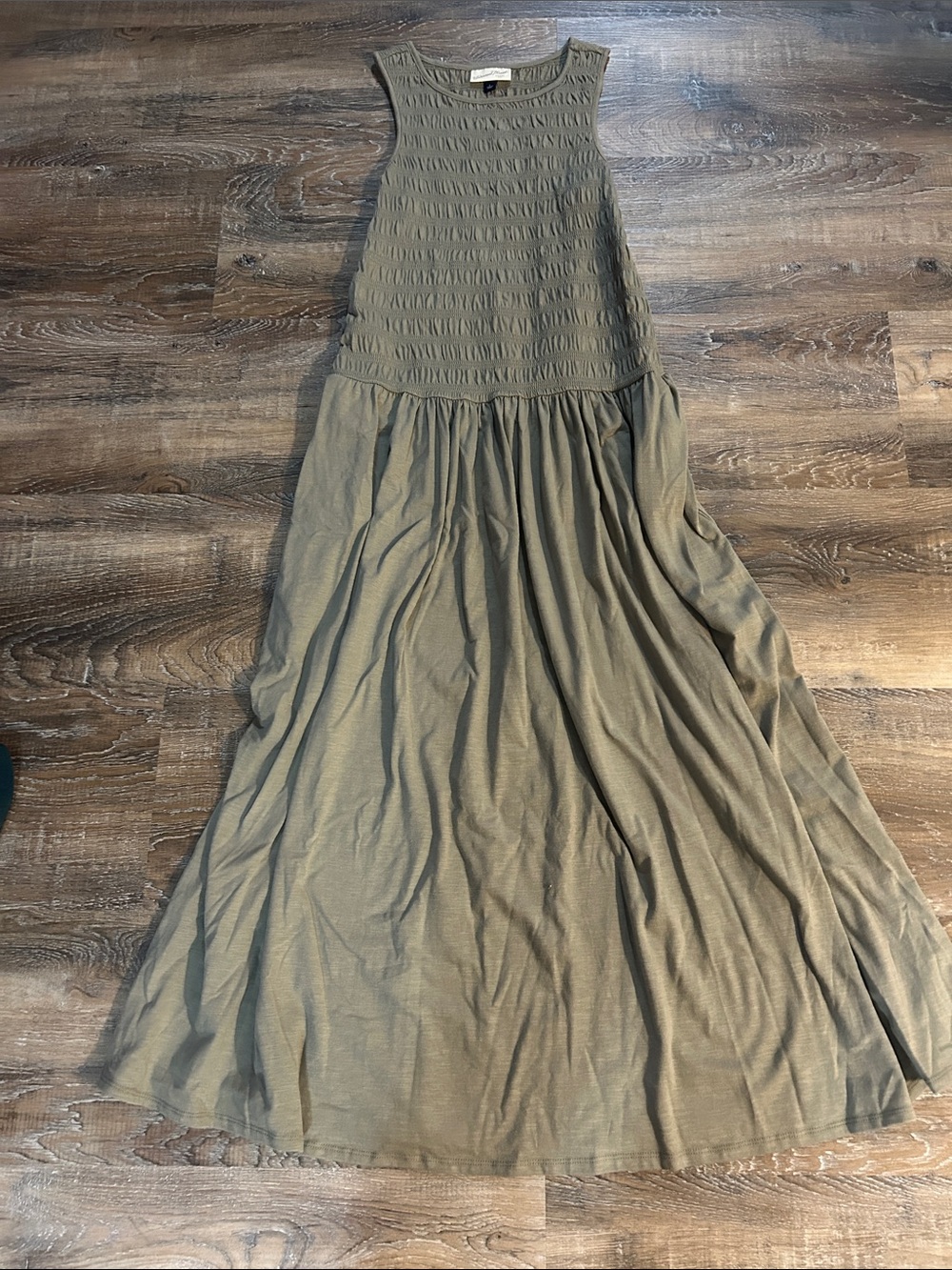 Universal Thread Olive-Toned Smocked Tank Dress
